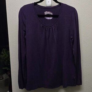 Women's Charter Club Purple Pullover Top